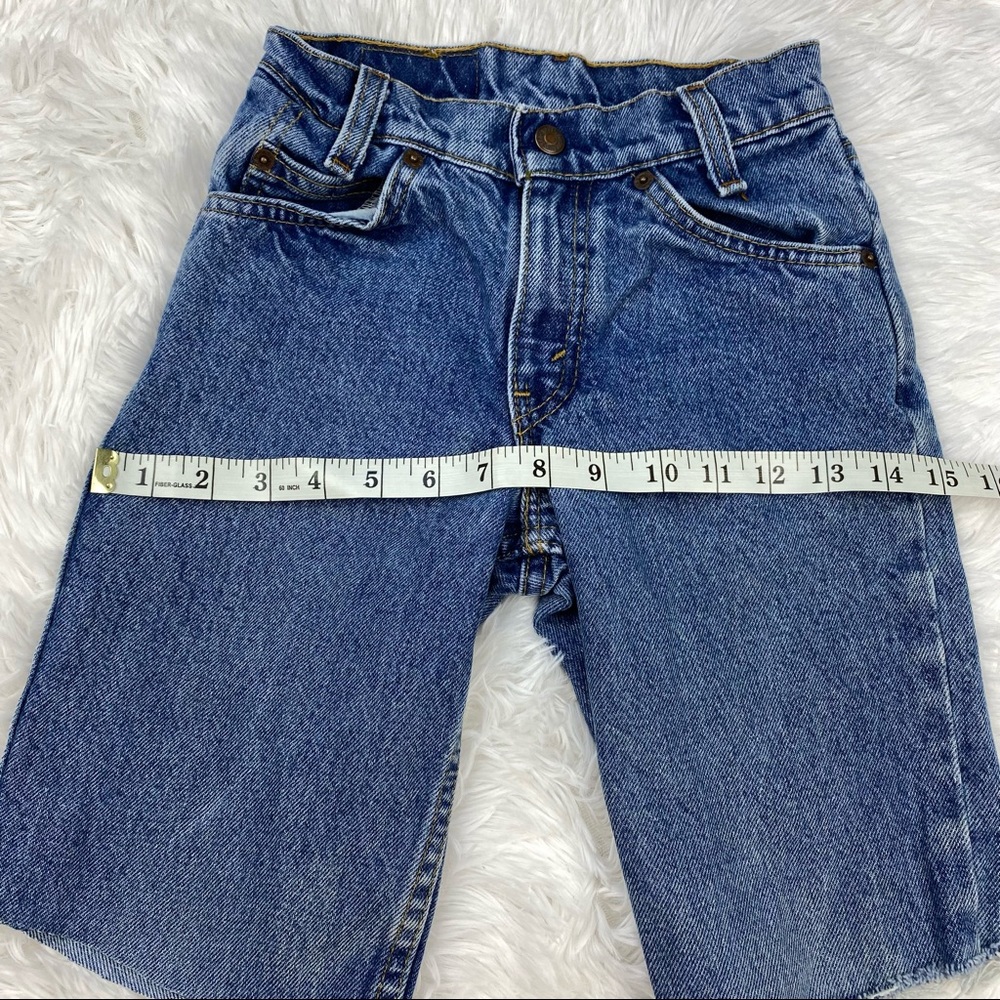 Vintage Kids Levi's 550 Orange Tab Cut Offs A40 - Picture 9 of 12